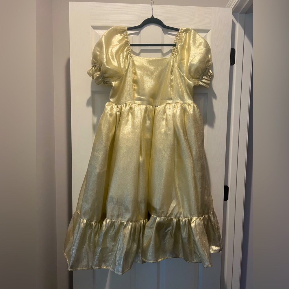 Coco Gold Smock Style Fun Dress